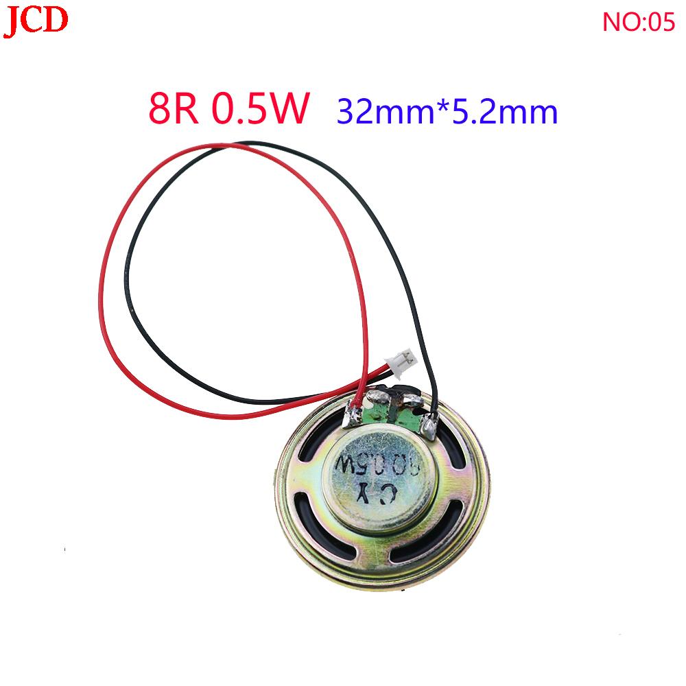 NO:01-16 1pcs ultra-thin speaker 8R 32R 0.5W 1W 2W loudspeaker speaker diameter 20 23 26 28 30 32 36 40 50MM with terminal cable