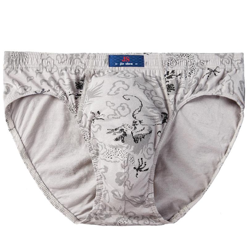 XL-5XL Luźne męskie majtki w dużych rozmiarach Oddychające bawełniane majtki Męska bielizna ze wzorem smoka