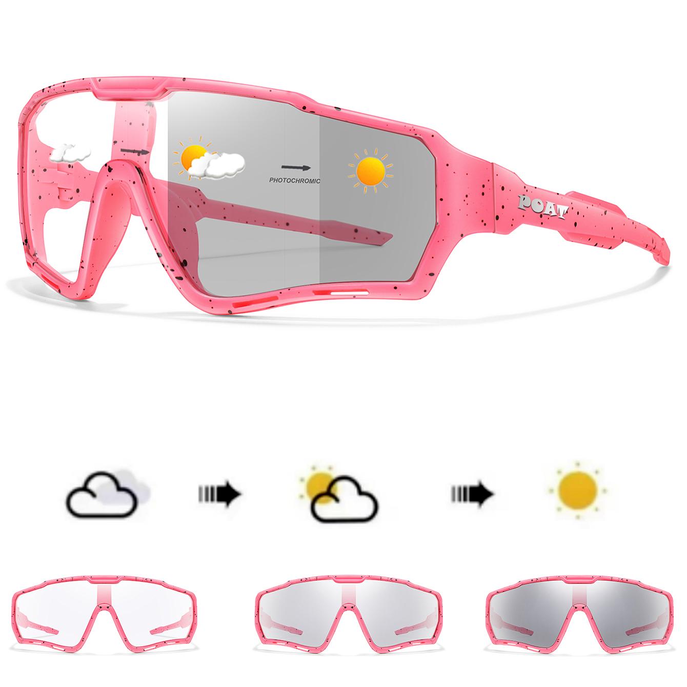 

POAT Brand Strong Light Photochromic Sunglasses Latest Style Sports Men for Women MTB Bike Bicycle Glasses Cycling Fishing Running