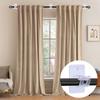 2Pcs Adhesive Wall Curtain Rod Holder Nail-Free Adjustable Clamp Hooks With Fixed Clip Hanging Rack