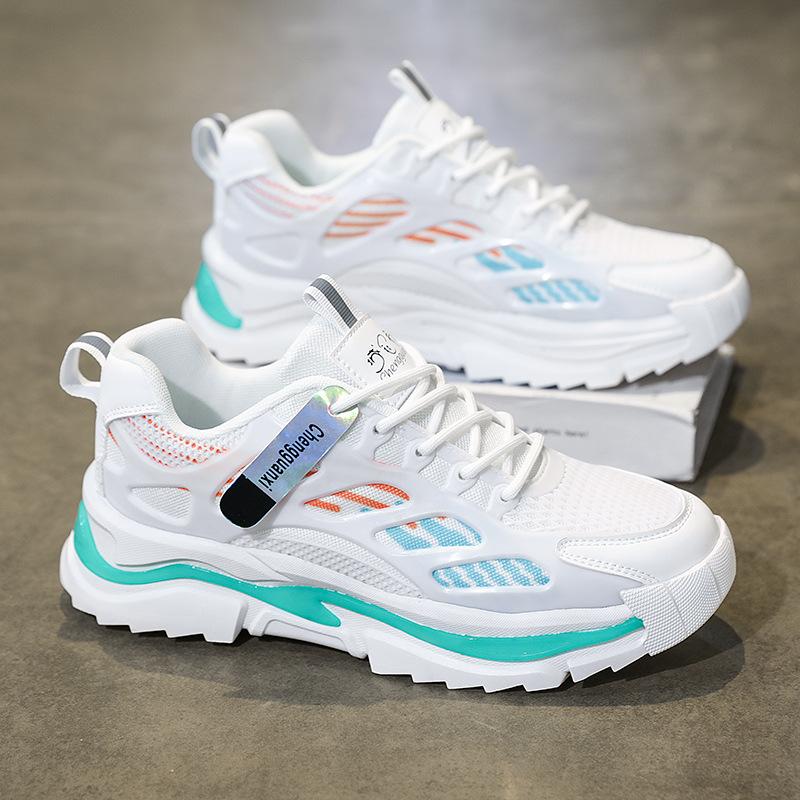 Men's Shoes 2025 Summer New Teen Ins Style Casual Versatile Dad Shoes Men's Sports Breathable Mesh Shoes