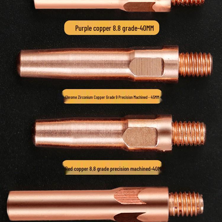 MIG Welding Contact Tip Set: CO2 Gas Shielded Gun Accessories, Copper Conductive Nozzle