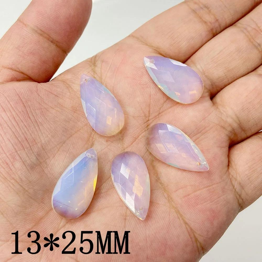 Natural Stone Amethysts Pendants Faceted Water Drop Rose Clear Quartzs for Jewelry Making Diy Necklace Earring Healing Accessory