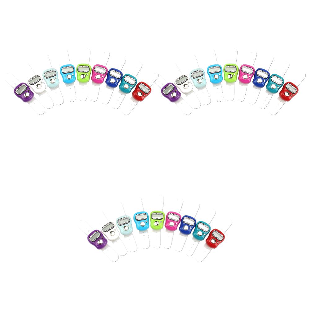 Elektronischer Fingerzähler mit Kompass Islamische Tasbih-Perle 5-stelliger LED-Zähler Handzähler Klicker Zählerring