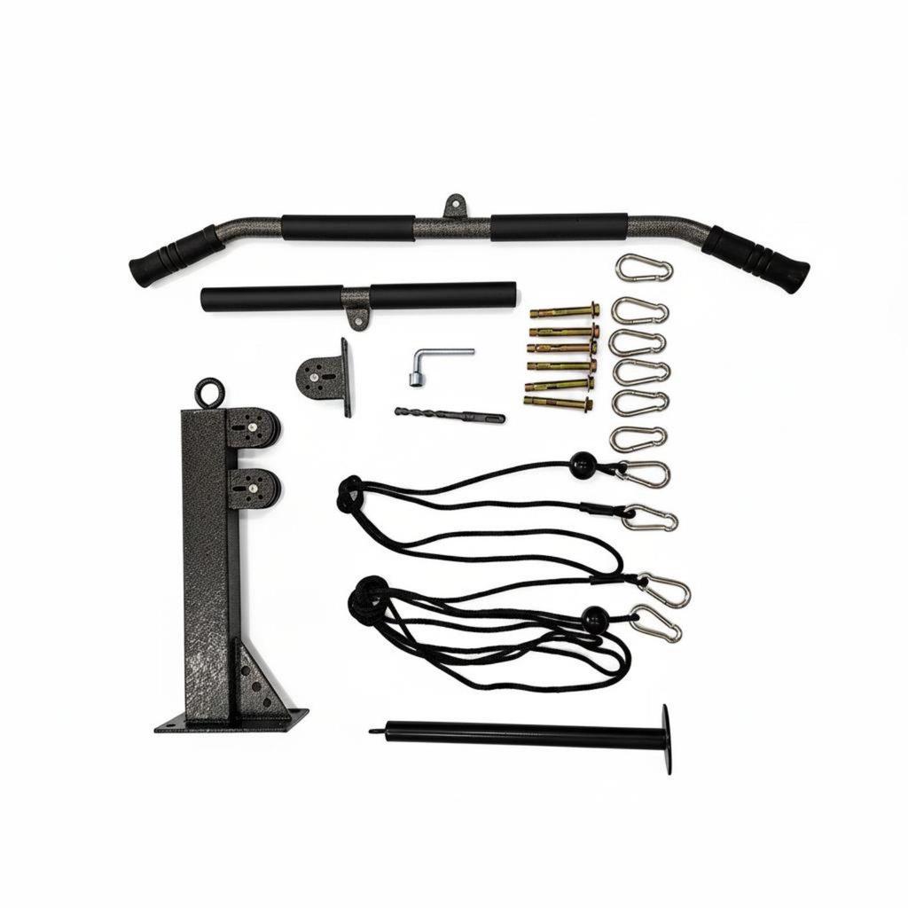 Home Gym Pulley System Versatile Multi Attachment Kit Heavy Duty for Indoor