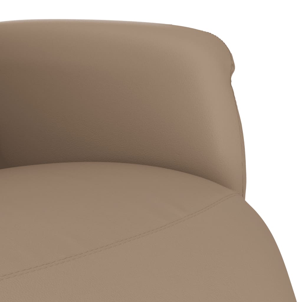 Relaxation Armchair with Footrest Cappuccino Brown Faux Leather