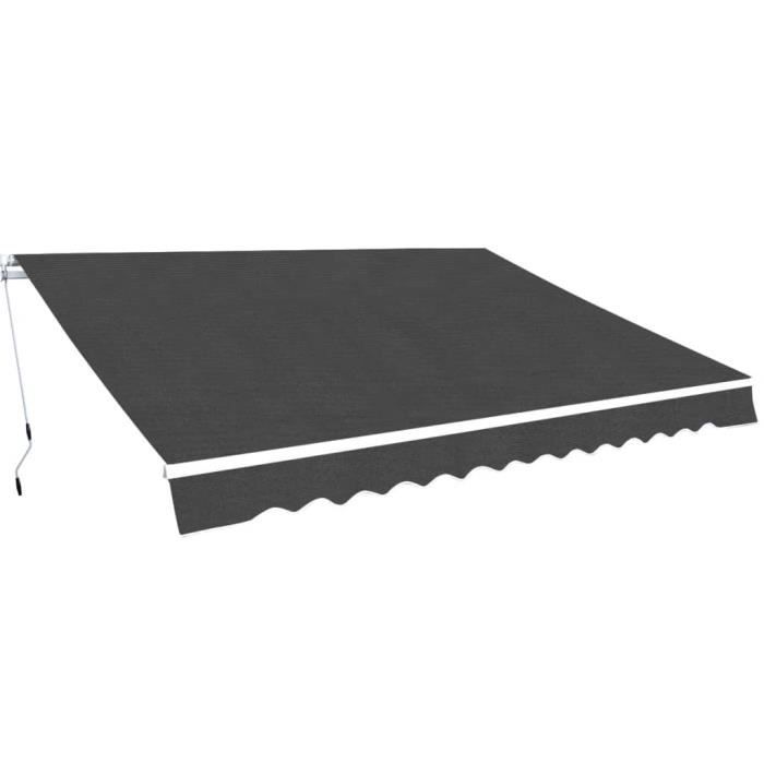 VidaXL Auvent pliable manuel 450 cm Anthracite