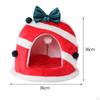 Christmas Cat House,Xmas Kitten Hut Hideout, Nonslip, Cute Condo Box Shaped Nest Xmas Dog