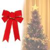 25cm Red Flannelette Ribbon Christmas Butterfly Nodule Decoration Supplies Tree