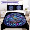 Dinosaur Kingdom Icons Pattern Bedding,Quilt Set Quilt Cover Pillowcase Home Birthday Gift (1 * Duvet Cover + 2 * Pillowcase, Without Core)