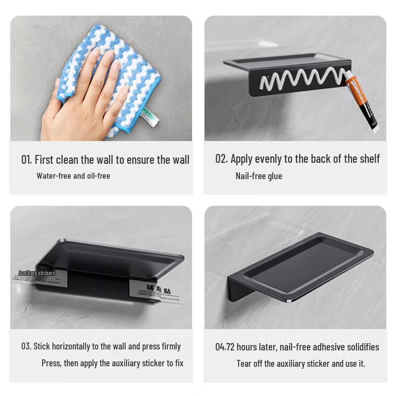 Stainless Steel Wall-Mounted Bathroom Phone & Tissue Holder