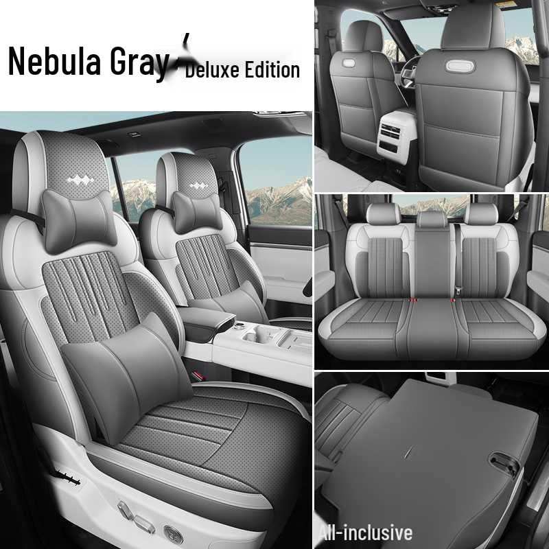 Equation Leopard Titanium Leather Car Seat Covers - Universal 7-Seater, Breathable & All-Season Cushion.