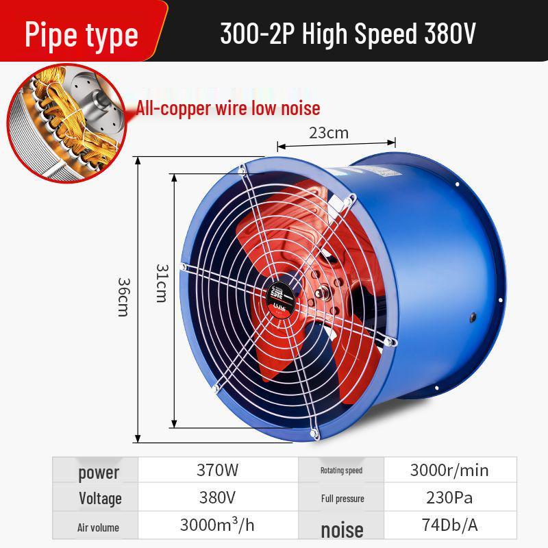High Power Industrial SF Axial Exhaust Fan 220V/380V for Duct Ventilation & Kitchen Smoke Extraction