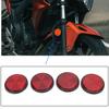 Lot de 4 réflecteurs d'avertissement ronds rouges de 5 cm pour vélo, semi-remorques, bateaux, remorques à chevaux, scooters