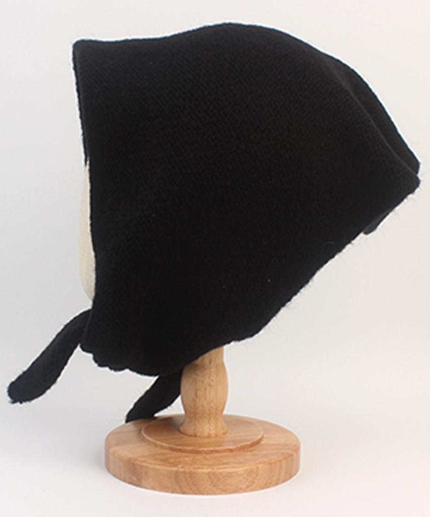 Yunibeosyeolkemiseuteuli Wool Black Bandana Bonnet Hat Earflap Hat