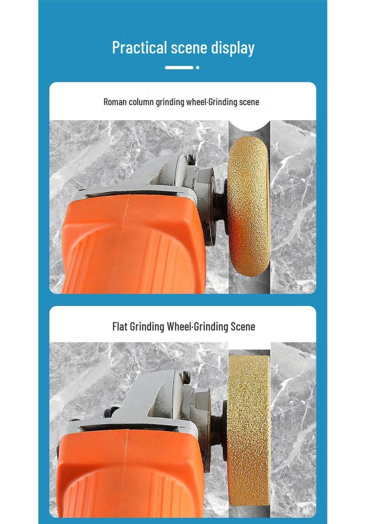 Stone Edge Grinding Wheel for French Edge Granite & Marble Tile - Trimming, Rounding, and Grooving with Angle Grinder