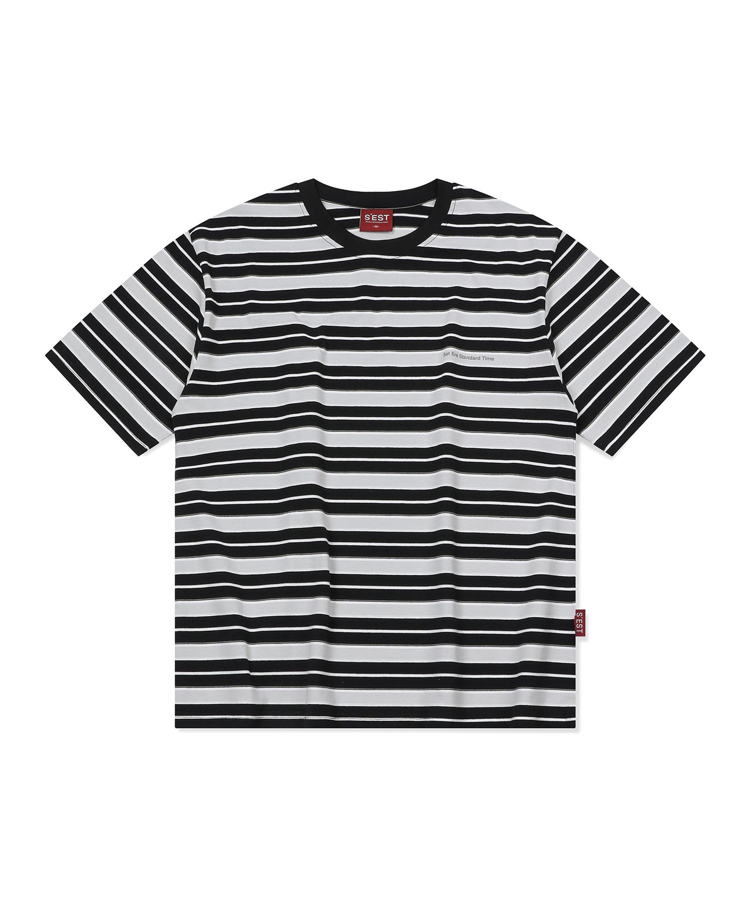 Siest Multi Stripe T-Shirts Black S
