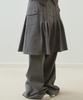 LUVISTRUE El Pleated Shirring Skirt Pants(Gray)