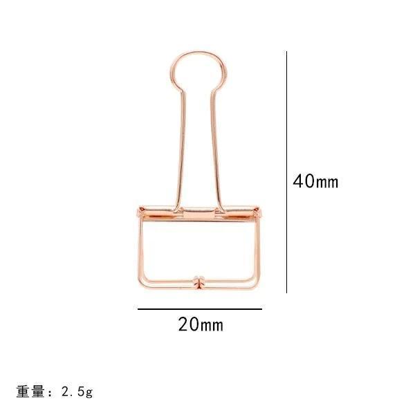 

5Pcs Practical Kitchen Food Bags Clips Suitable Office School Binder Clips Simple Portable Metal Clips Home Tools Supplies 5pcs rose gold