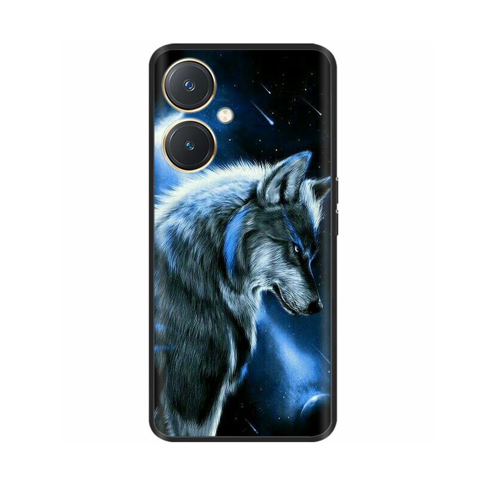 For Vivo Y27 Case Black Cover Skull Wolf Silicone Soft Back Cases For Vivo Y27 5G Phone Case VivoY27 Y 27 2023 Protective Shell