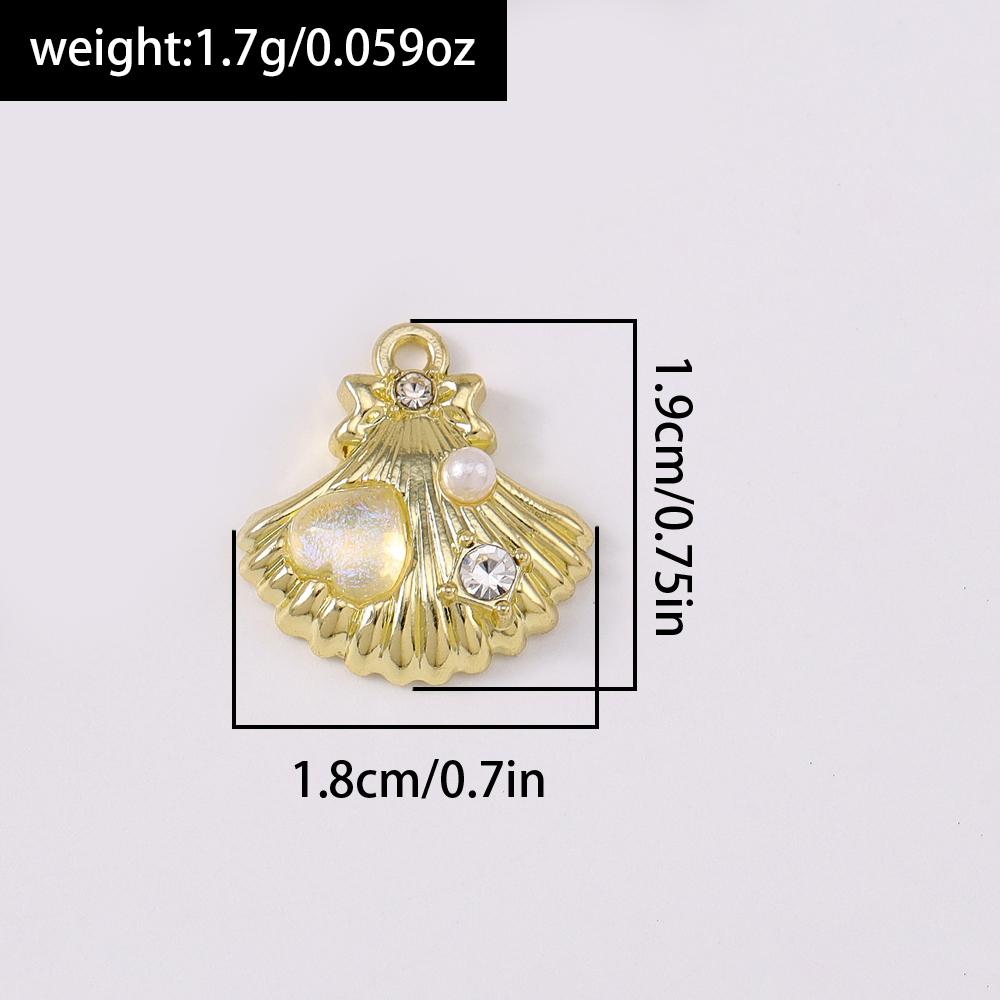 5pcs Fashion Gemstone Pearl Shell Pendants Charms for Jewelry Making Necklace Earrings Bracelet DIY Handmade Accessories