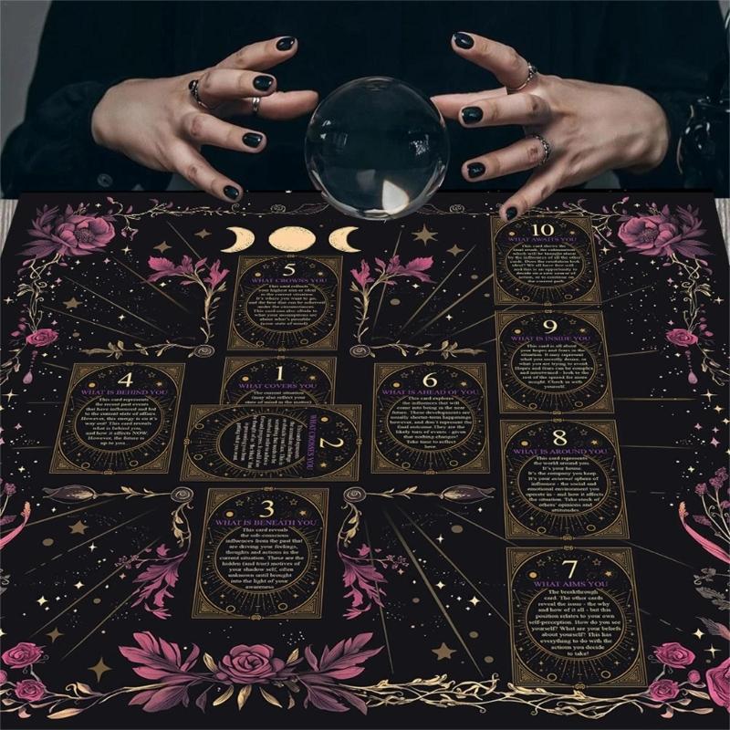 Divinations Cards Table Cloth Tapestry Reading Card Tarots Tablecloth Astrologys Witchcrafts Deck Cloth Wall Decoration