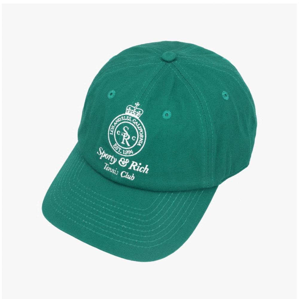 Sporty   Rich Crown Tennis Logo Embroidery Cap Alpine