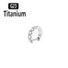 G23 Titanový Piercing Kloubový Segmentový Septum Kruh Nosní Kroužky Clicker Ušní Chrupavka Tragus Helix Body Šperky 16G D-tvarovaný Náušník