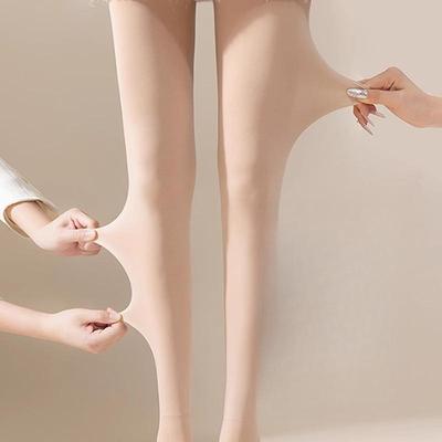 Damen Herbst- und Winter-Leggings Plus Samt hautfarbene Strumpfhose Vielseitig Weich Warm Volle Füße Leaky Feet Panty Stockings