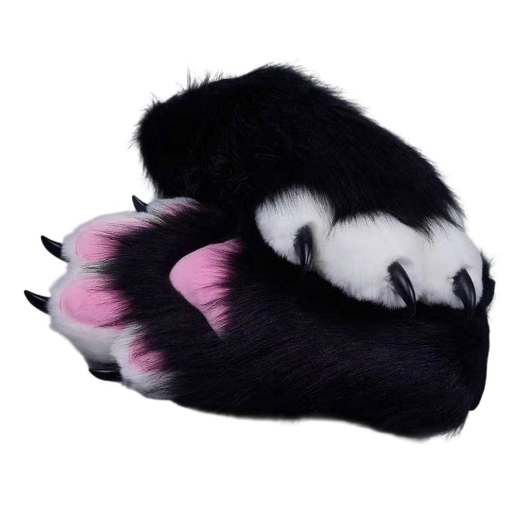 Multi Color Cosplay Nails Gloves With Realistic Animal Furry Comfortable For Conventions Parties And Festivals