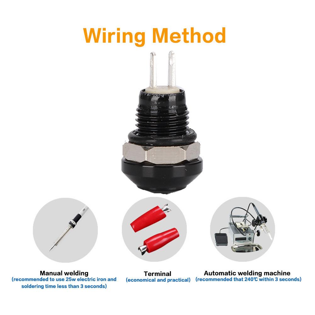 1A 24V 8mm   Waterproof Car Momentary Push Button Power   Zinc Alu um Alloy