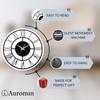 Designer Stylish Metal Analog Wall Clock For Home & Hall, Antique Big Size Modern Wall Watch For Home Decor (Style 4, 50 Cm) (Black)