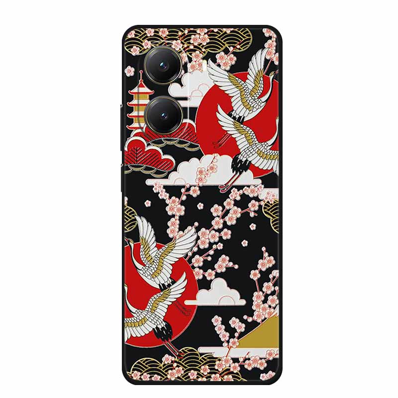 For Xiaomi POCO X7 Pro Case X7Pro 3D Relief Emboss Flowers Black Silicone Soft Back Cover Case For Redmi Turbo 4 Case Turbo4 Bag