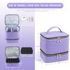 2-Layer Nail Polish Organizer Holds 30 Bottles 15ml/0.5 Fl.oz Nail Lamp Polish Travel Case with Divider for Nail Manicure Set