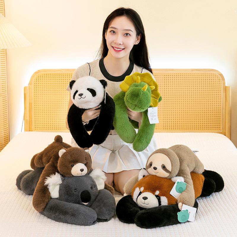 Soft Plush Pet Soothing Back Hug Doll - Cute Lying Pose, Perfect Birthday Gift