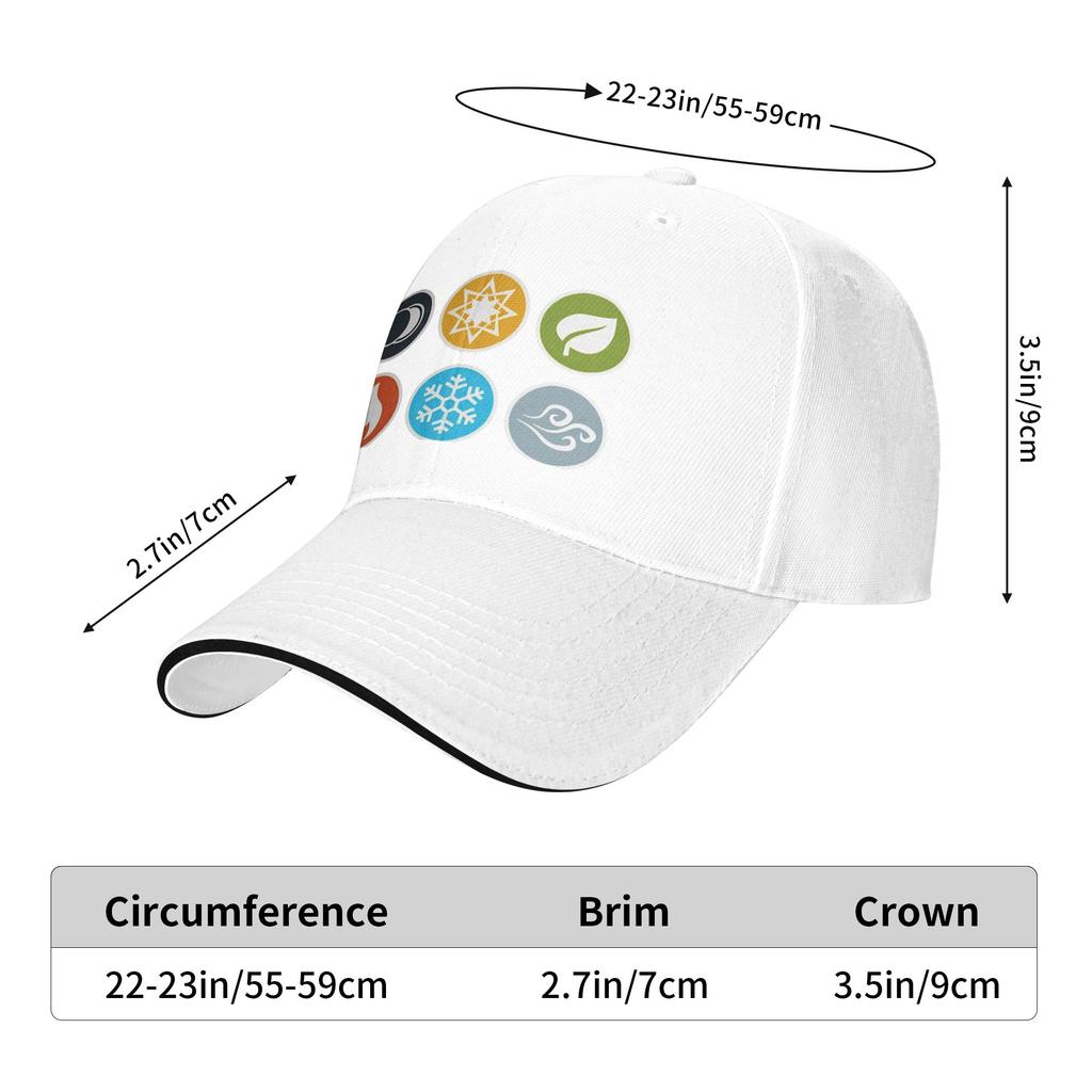 Spring Casual Baseball Cap Gloomhaven EleUnisext Symbols Board Game Kpop Rock Trucker Hat Sun Visor Fitted Retro Snapback Cap