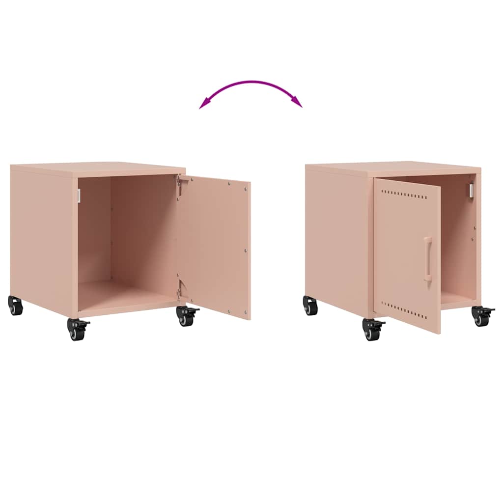 Pink Nightstand 36 x 38.5 x 43.5 cm Steel