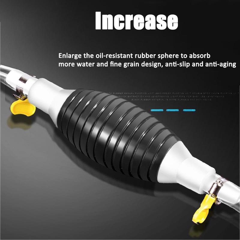 Car Emergency Fuel Extractor Universal Siphon Hose Pressurised Manual Self-priming Fuel Pump Car Engine Fuel Accessories