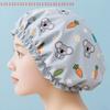 1 Pcs Women's Shower Cap with Wide Elastic Band Waterproof Reusable Cartoon Cat Bear Dog Design Bathroom Accessory