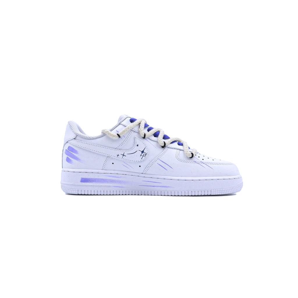Nike Air Force 1 Slip Resistant Abrasion Resistant Low Top Skateboard Shoes Unisex Purple Pink CW2288-111(Team779-)