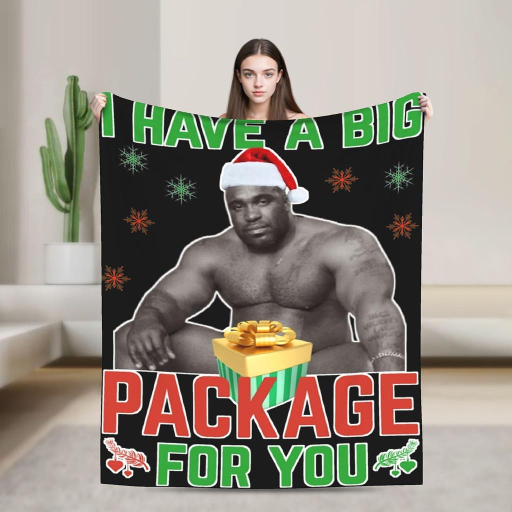 Funny Barry Wood Meme Christmas  Blanket Multiple Sizes Warm Cozy Fluffy  Throw Blankets for Couch Sofa and Bed