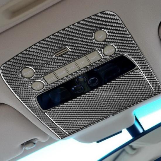 2Pcs Carbon Fiber Interior Front Overhead Light Cover Trim For Lexus GS3000/350