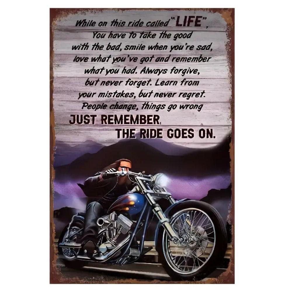 Vintage Retro Motorcycle Tin Sign Metal Wall Art Decor for Home Garage Man Cave Bar Cafe 20x30cm