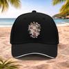 Floral Cross Baseball Cap Unisex Adjustable Cotton Blend Outdoor Casual Sports Hat