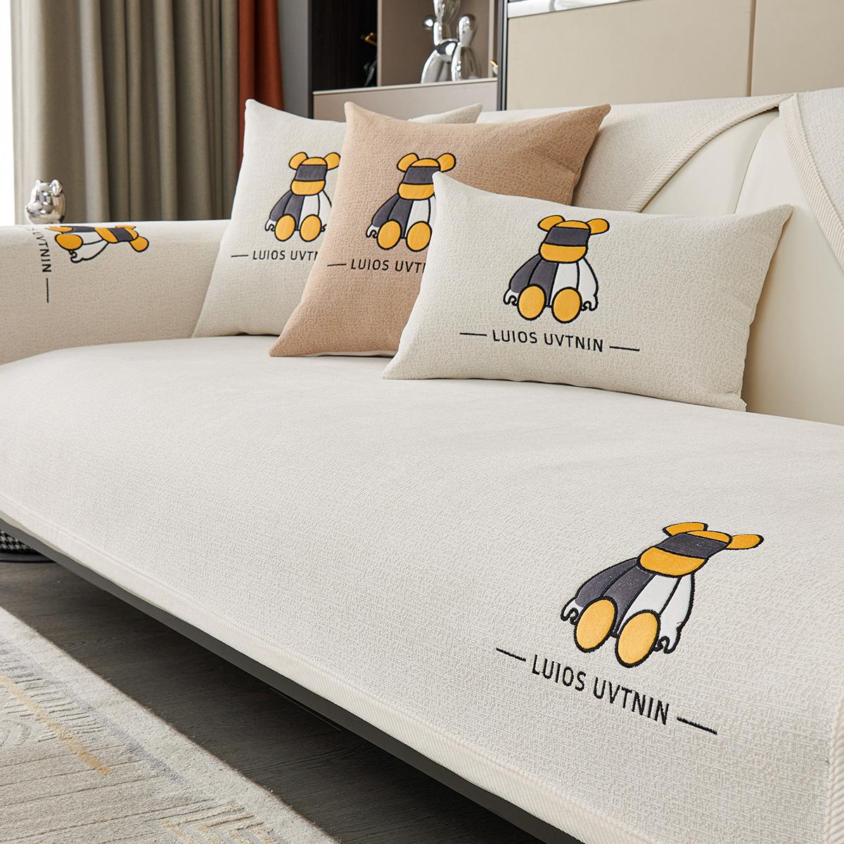 

Подушка для дивана из шенилла Four Seasons Universal Non-Slip All Wrapped Cover Simple Modern Full Cover Fabric 70*70