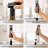 COKUNST Electric Wine Opener, 4-in-1 Wine Bottle Opener Set with Base, Cordless Automatic Battery Operated Corkscrew with Foil Cutter, Pour, Vacuum