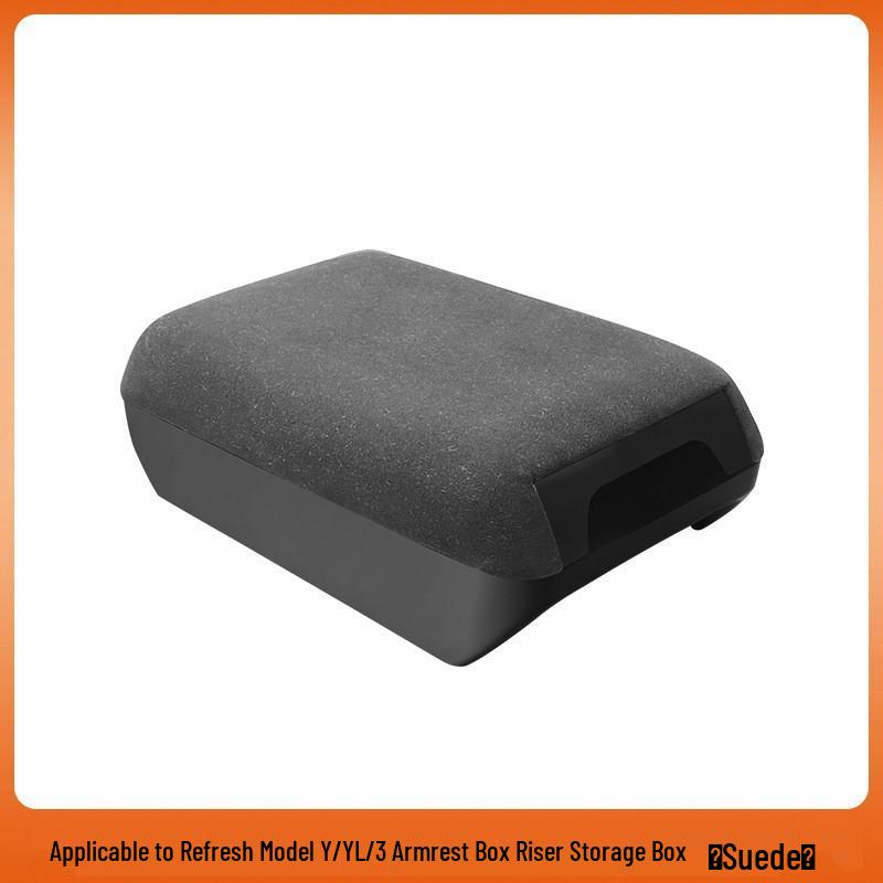 Enhanced Suede Armrest Storage Box for Tesla Y/YL/3