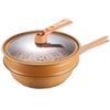Non Stick Steaming Frying Pan Soup Pot with Lid Gas Stove Pot Micro Pressure Steamer Wok  Kitchen