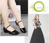 [Gengzee] Women's Latin Dance Shoes, Modern Ballroom Dance Shoes, Stage Shoes, Concert Shoes, Practice Shoes, Cha-Cha Dance Shoes, Suede Sole, Black,