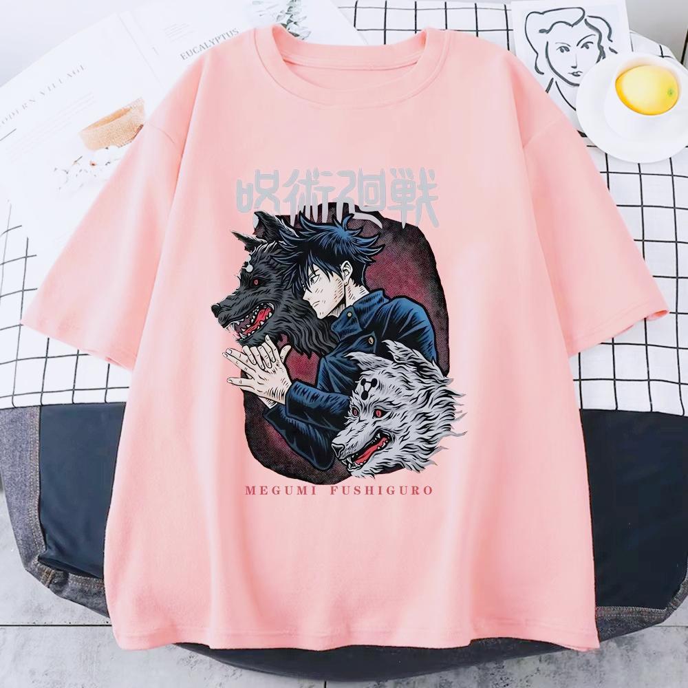 Fushiguro Megumi Printed T-shirt Men's Cool Street Loose T-shirt Summer Personalized Y2K Harajuku Shirt Men T Shirt One Piece